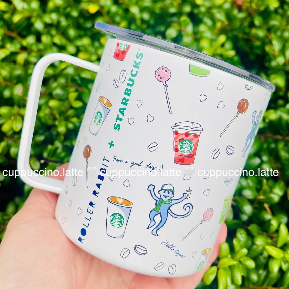 ✨NEW🐒Starbucks x Roller Rabbit Coffeehouse Bonanza Stainless Steel Camp Mug